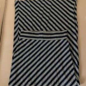 Ann Taylor Diagonal Stripe Jersey Knit Maxi Skirt